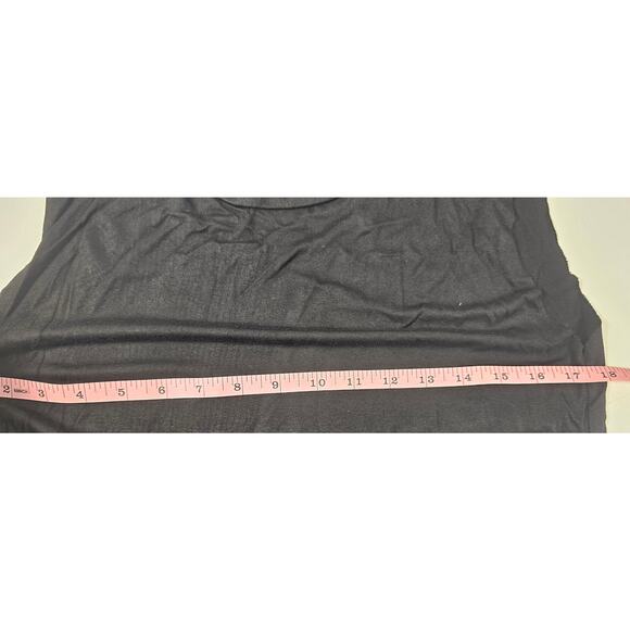 Michael Lauren Chad sleevless ruched drawstring black lounge comfort dress M - Picture 8 of 8